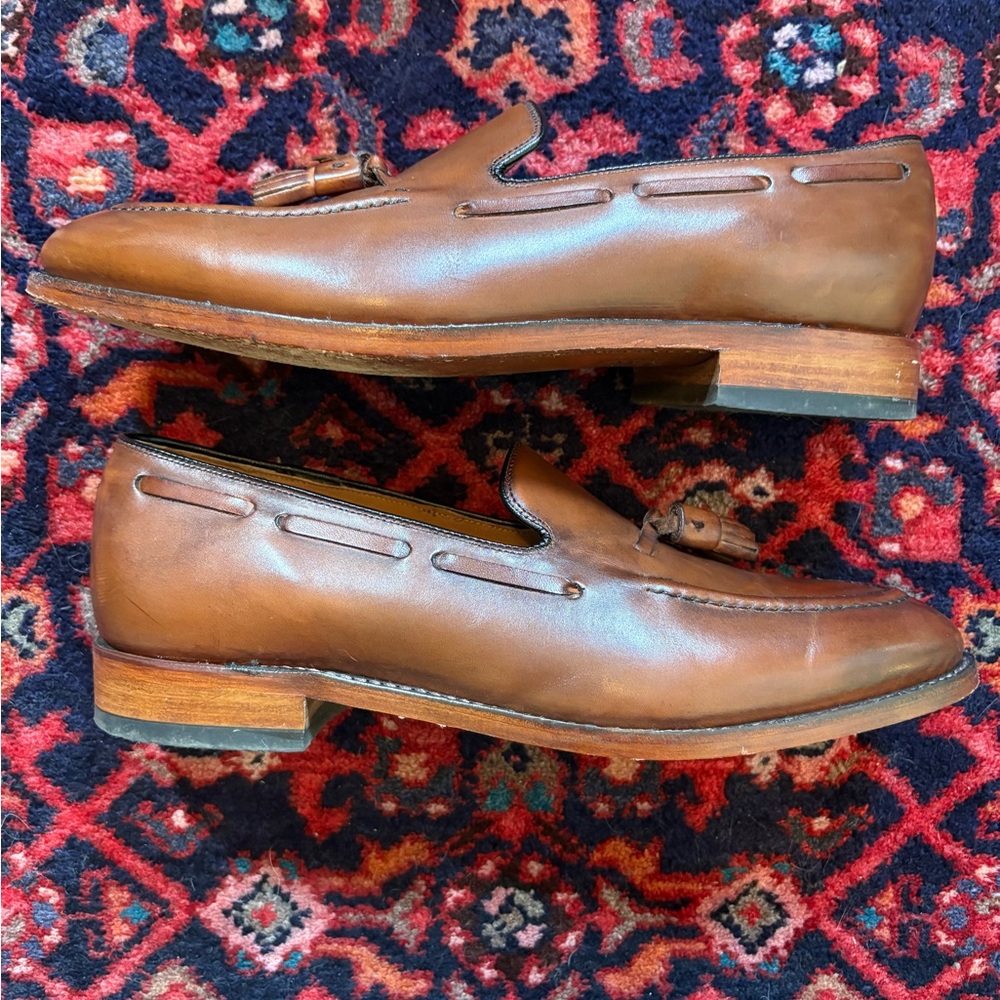 Johnston & Murphy Tan Leather Tassel Loafers